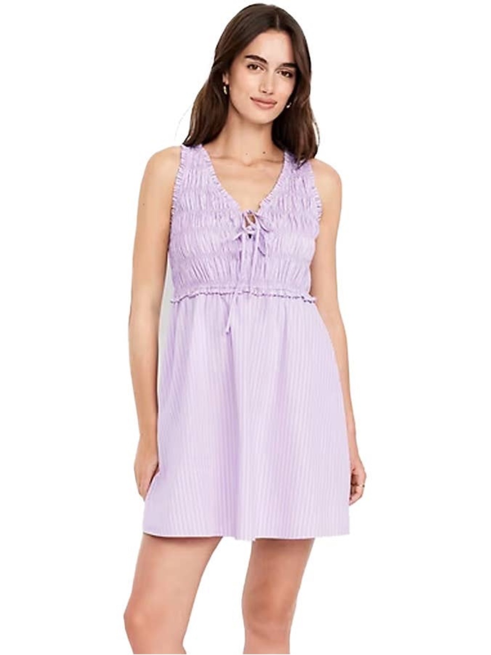 NWT Fit & Flare Smocked Bodice Mini Dress - Picture 3 of 9